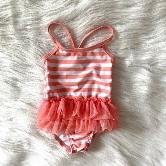 Other - Baby Girls Ballet Pink Tutu Swimsuit 3/6M